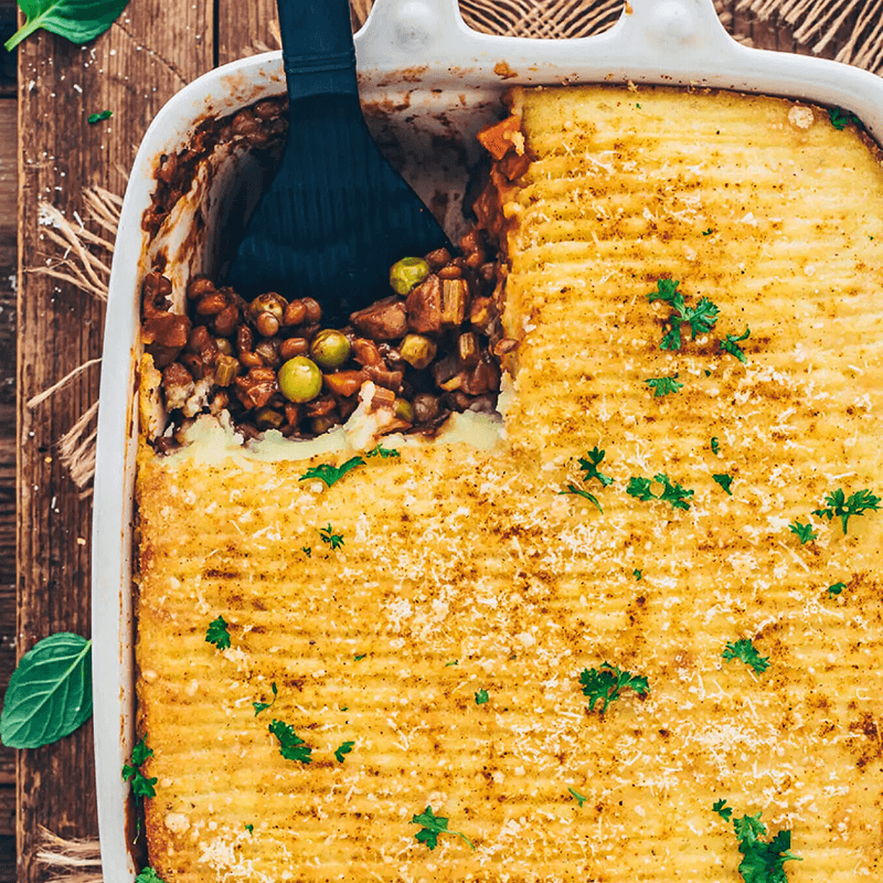 Layered Potato Lentil And Vegetable Casserole